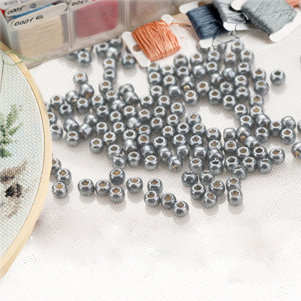Cross Stitch Beads Needlework Mini Glass Beads for  Adults Beginners (2.0MM)