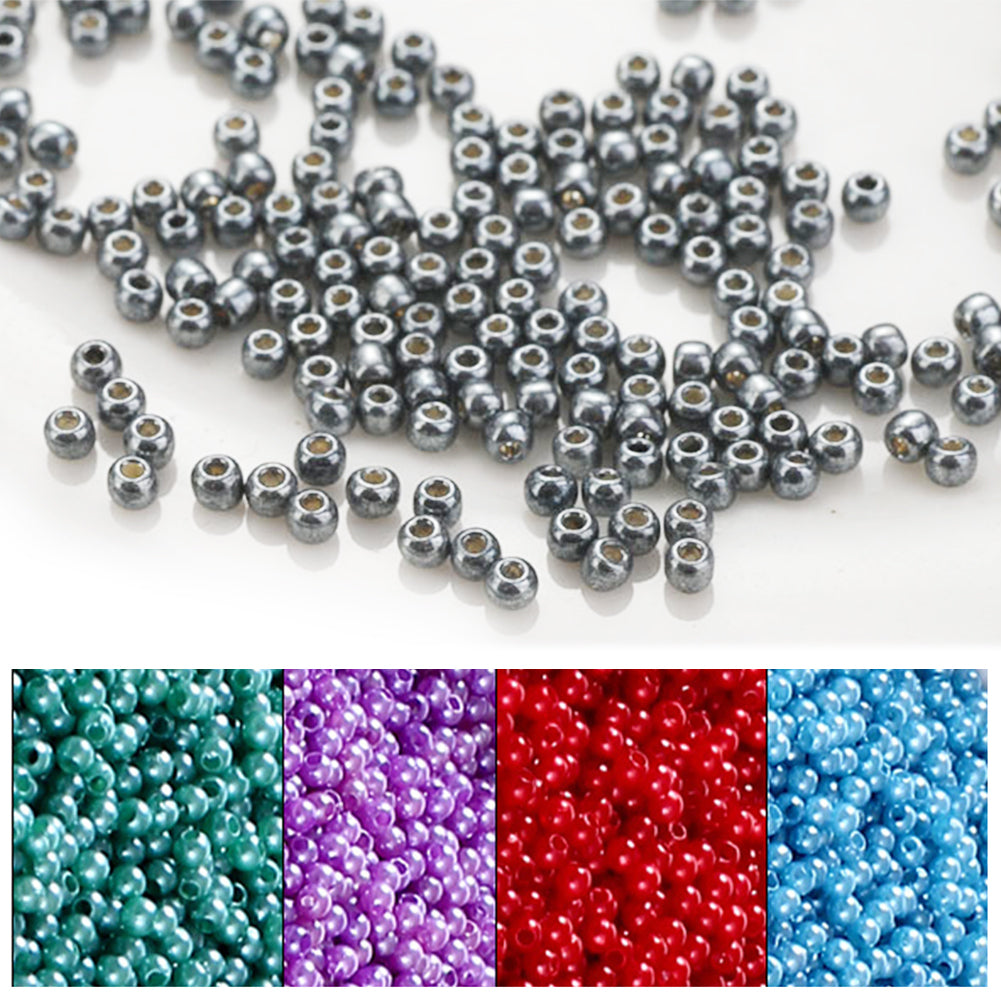 Cross Stitch Beads Needlework Mini Glass Beads for  Adults Beginners (2.0MM)