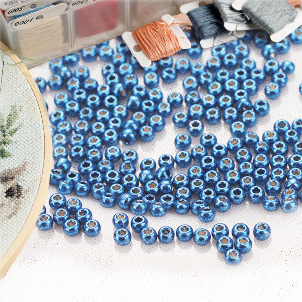 Cross Stitch Beads Needlework Mini Glass Beads for  Adults Beginners (2.0MM)