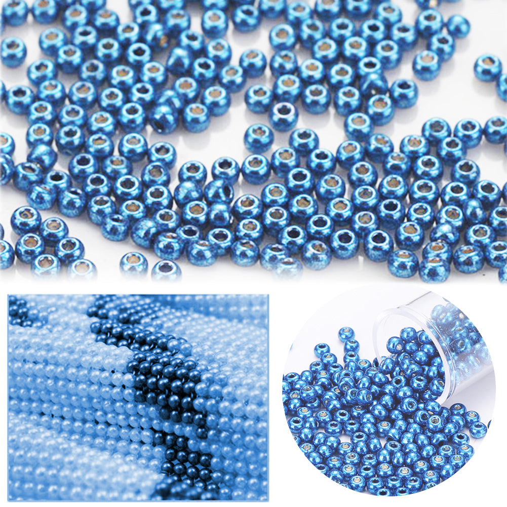 Cross Stitch Beads Needlework Mini Glass Beads for  Adults Beginners (2.0MM)