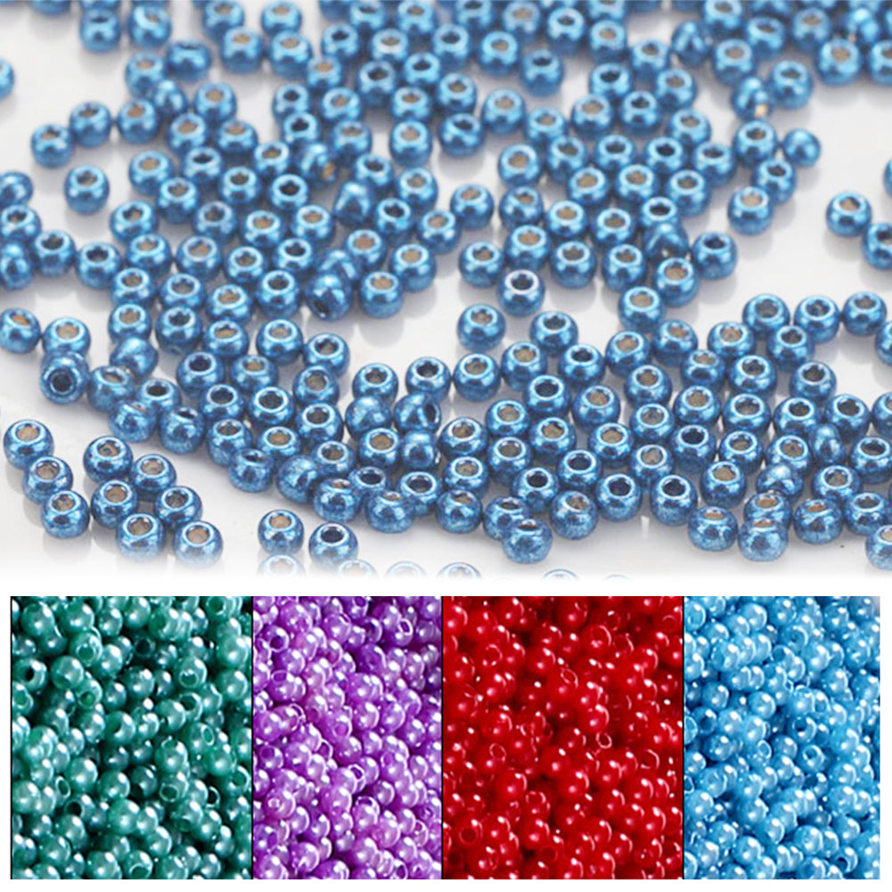 Cross Stitch Beads Needlework Mini Glass Beads for  Adults Beginners (2.0MM)