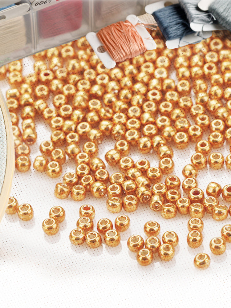 Cross Stitch Beads Needlework Mini Glass Beads for  Adults Beginners (2.0MM)