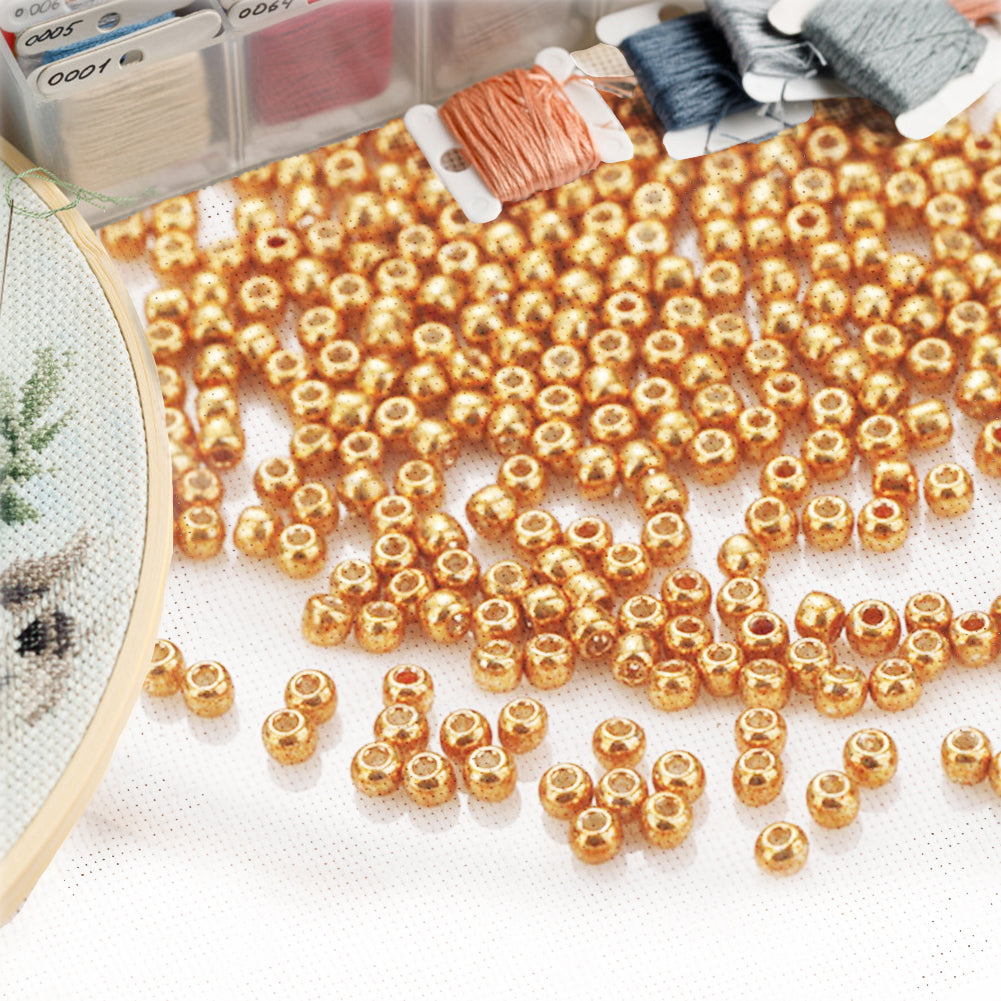 Cross Stitch Beads Needlework Mini Glass Beads for  Adults Beginners (2.0MM)