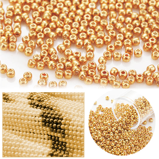 Cross Stitch Beads Needlework Mini Glass Beads for  Adults Beginners (2.0MM)