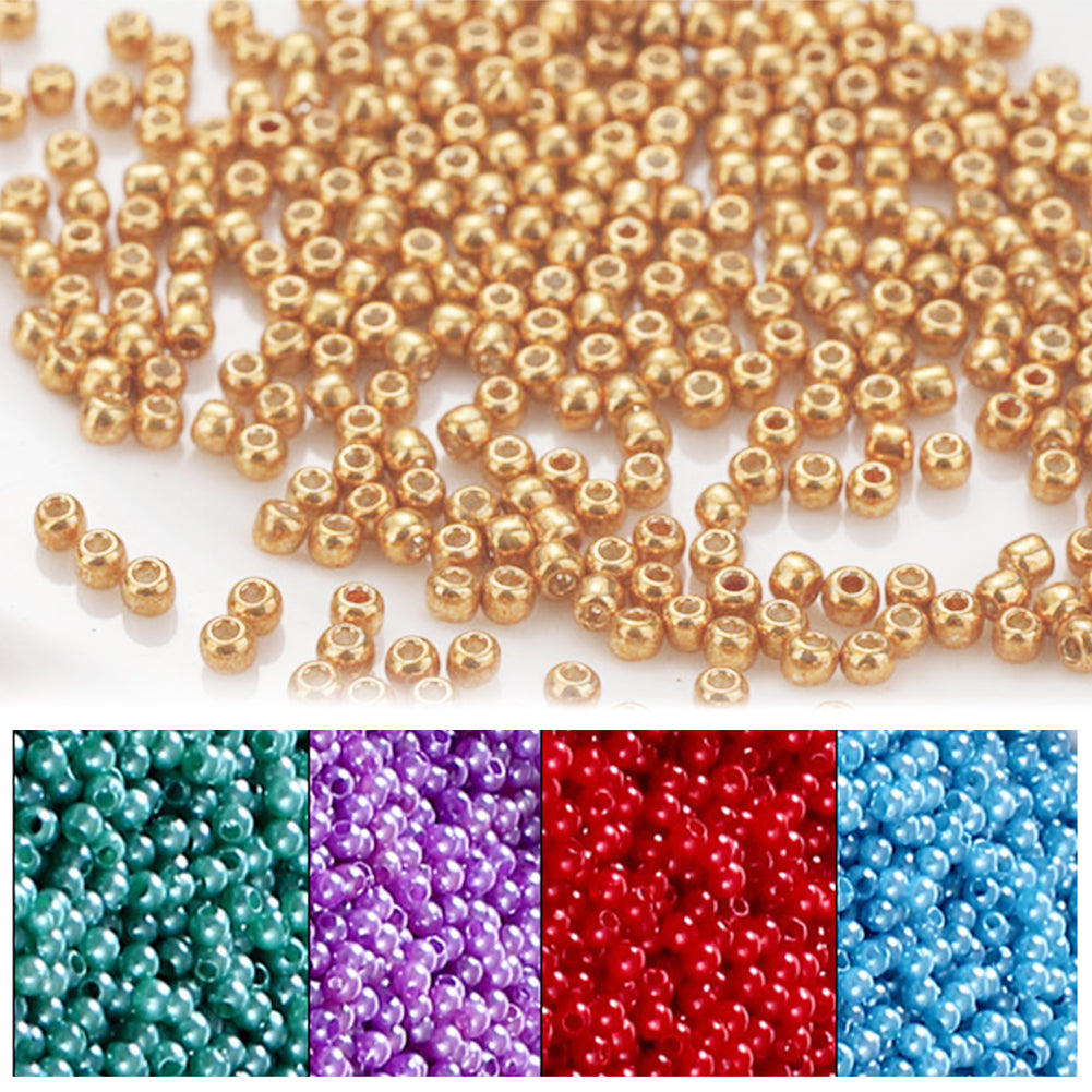 Cross Stitch Beads Needlework Mini Glass Beads for  Adults Beginners (2.0MM)