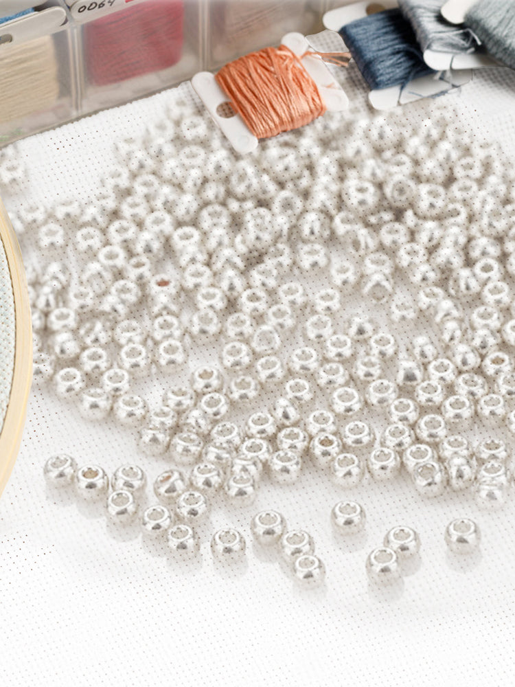 Cross Stitch Beads Needlework Mini Glass Beads for  Adults Beginners (2.0MM)
