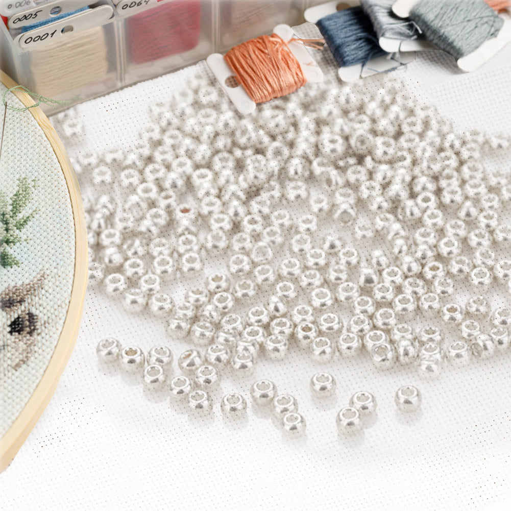 Cross Stitch Beads Needlework Mini Glass Beads for  Adults Beginners (2.0MM)