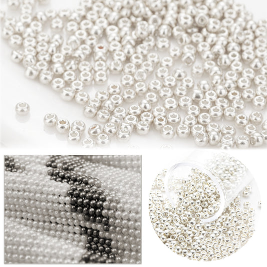 Cross Stitch Beads Needlework Mini Glass Beads for  Adults Beginners (2.0MM)