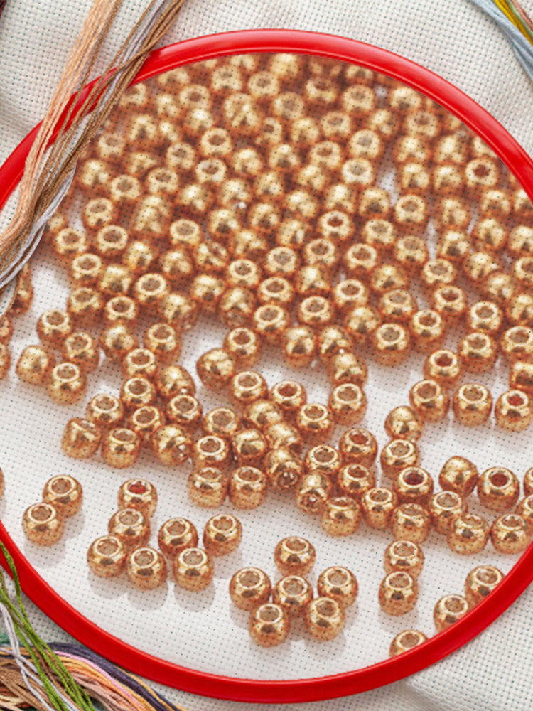 Cross Stitch Beads Needlework Mini Glass Beads for  Adults Beginners (2.0MM)