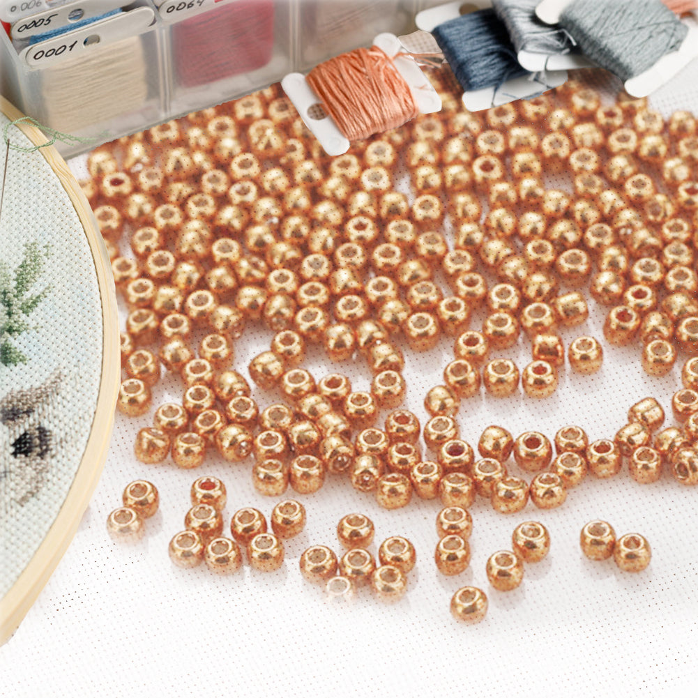 Cross Stitch Beads Needlework Mini Glass Beads for  Adults Beginners (2.0MM)
