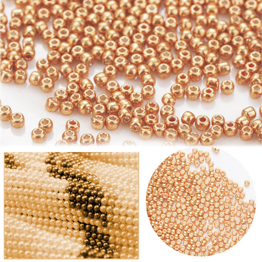 Cross Stitch Beads Needlework Mini Glass Beads for  Adults Beginners (2.0MM)