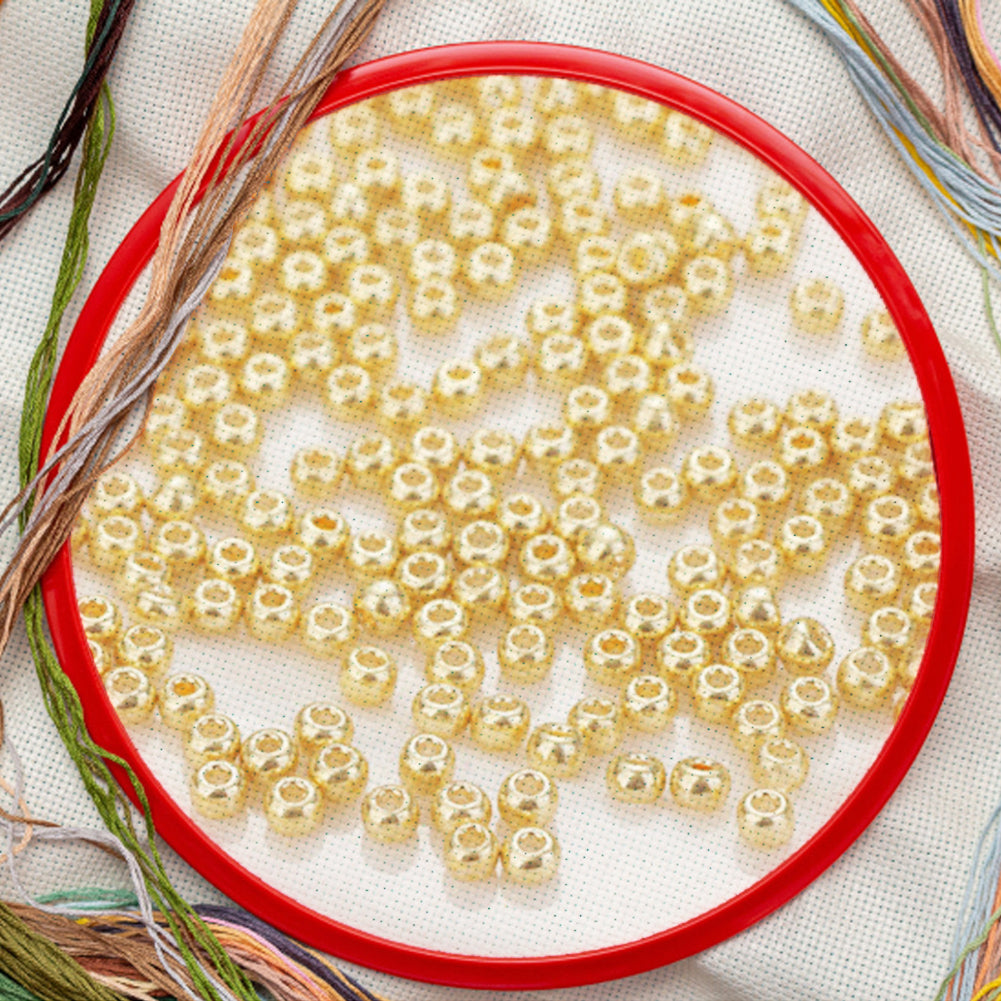 Cross Stitch Beads Needlework Mini Glass Beads for  Adults Beginners (2.0MM)