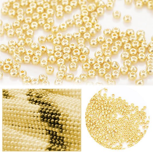 Cross Stitch Beads Needlework Mini Glass Beads for  Adults Beginners (2.0MM)
