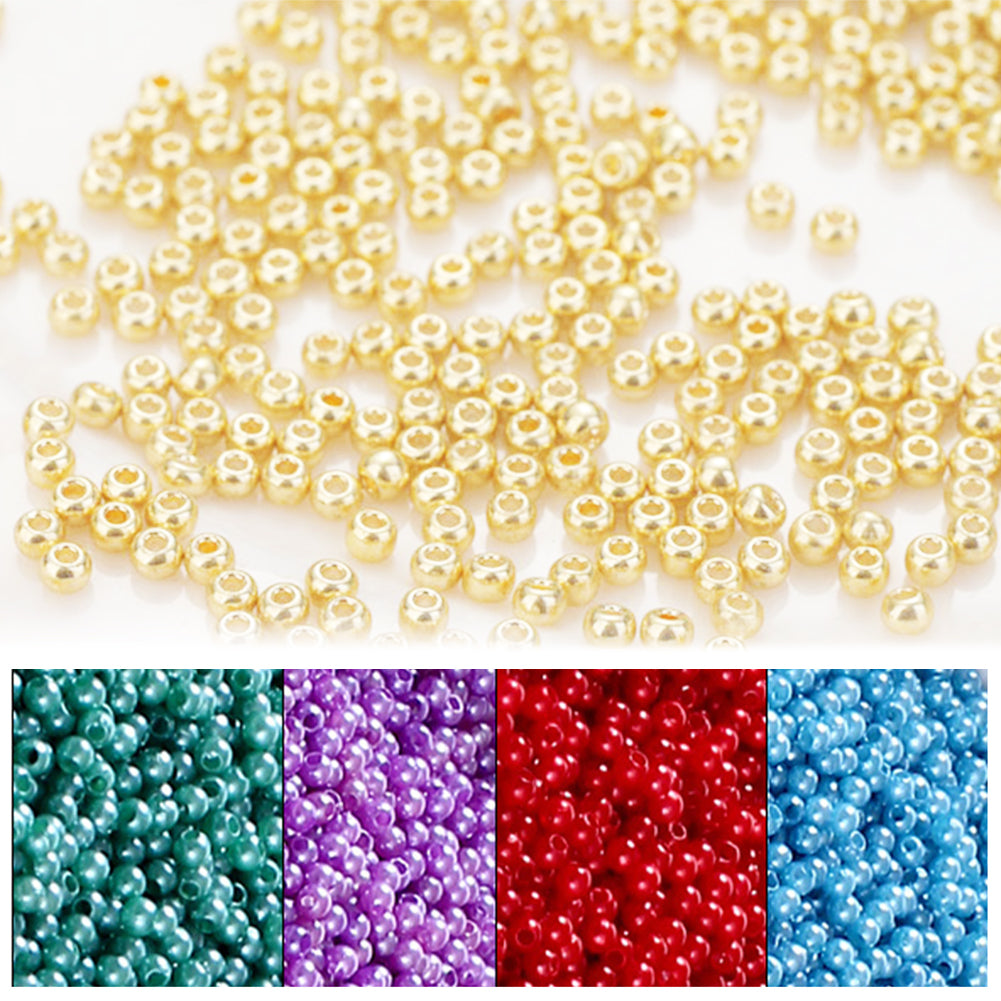Cross Stitch Beads Needlework Mini Glass Beads for  Adults Beginners (2.0MM)
