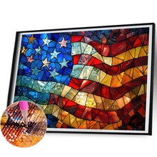 Load image into Gallery viewer, American Flag 50*35CM(Canvas) Full Round Drill Diamond Painting
