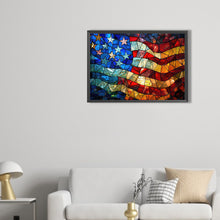Load image into Gallery viewer, American Flag 50*35CM(Canvas) Full Round Drill Diamond Painting
