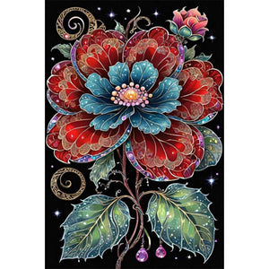 Flowers 40*60CM(Picture) Partial AB Full Square Drill Diamond Painting