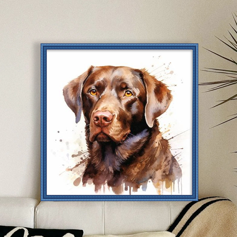 Dachshund-Dog - Full 11CT Stamped Cross Stitch 40x40CM - Diy
