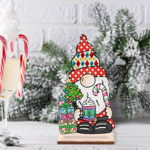Wooden Special Shaped Cute Gnome 5D DIY Diamond Art Tabletop Decor Bedroom Decor