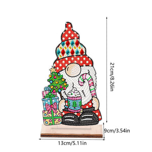 Wooden Special Shaped Cute Gnome 5D DIY Diamond Art Tabletop Decor Bedroom Decor