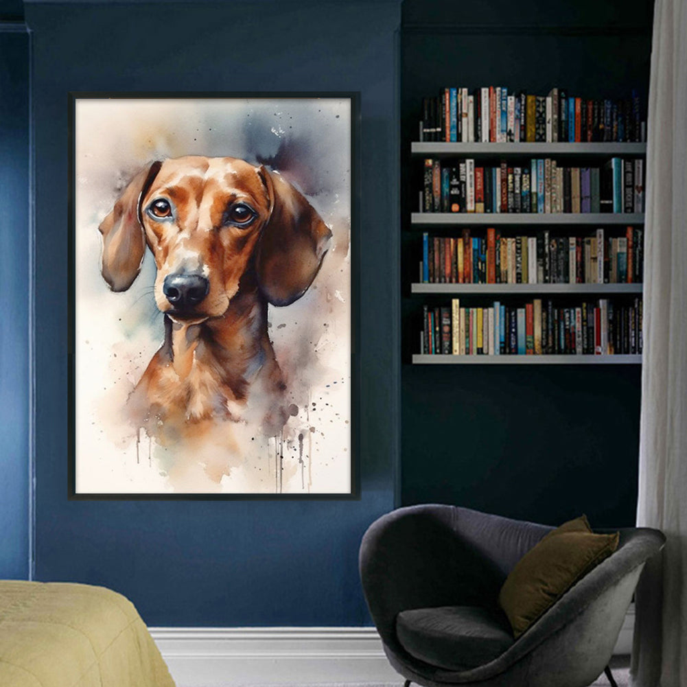 Black Dog - Full 11CT Stamped Cross Stitch 40x60CM - Yishu