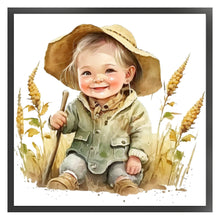 Load image into Gallery viewer, Yishu - Girl In The Hat - 50*50CM 11CT 3 Stamped Cross Stitch
