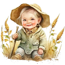Load image into Gallery viewer, Yishu - Girl In The Hat - 50*50CM 11CT 3 Stamped Cross Stitch
