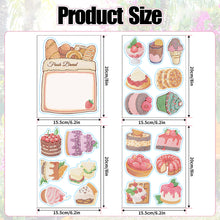 Load image into Gallery viewer, 4 Sheets Desserts Diamond Painting Art Fridge Magnet for Car Mailbox Decor
