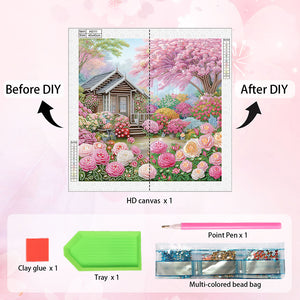 Village And Landscape 40*40CM(Canvas) Partial Special Shaped Drill Diamond Painting