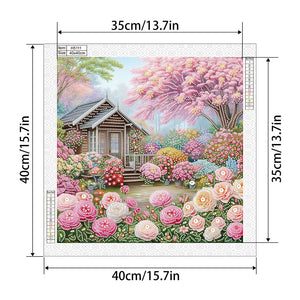 Village And Landscape 40*40CM(Canvas) Partial Special Shaped Drill Diamond Painting