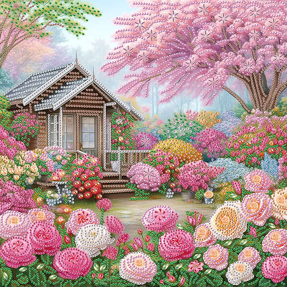 Village And Landscape 40*40CM(Canvas) Partial Special Shaped Drill Diamond Painting