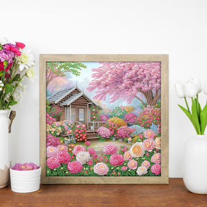 Village And Landscape 40*40CM(Canvas) Partial Special Shaped Drill Diamond Painting