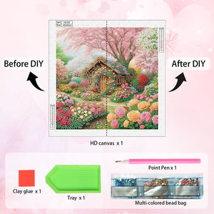Village And Landscape 40*40CM(Canvas) Partial Special Shaped Drill Diamond Painting