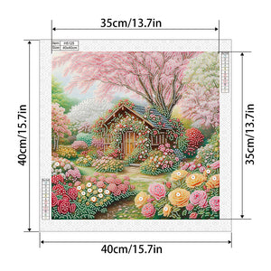 Village And Landscape 40*40CM(Canvas) Partial Special Shaped Drill Diamond Painting