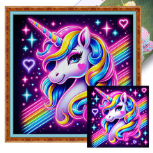 Load image into Gallery viewer, Huancan - Unicorn - 50*50CM 11CT 3 Stamped Cross Stitch
