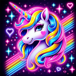 Huancan - Unicorn - 50*50CM 11CT 3 Stamped Cross Stitch