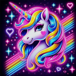 Huancan - Unicorn - 50*50CM 11CT 3 Stamped Cross Stitch