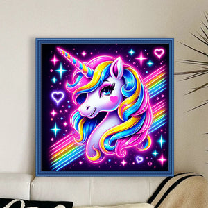Huancan - Unicorn - 50*50CM 11CT 3 Stamped Cross Stitch