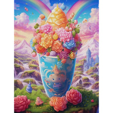 Load image into Gallery viewer, Yishu - Flower Ice Cream - 50*65CM 11CT 3 Stamped Cross Stitch
