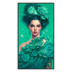 Yishu - Girl - 50*90CM 11CT 3 Stamped Cross Stitch