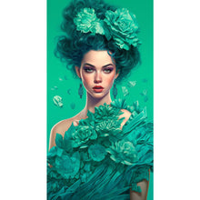 Load image into Gallery viewer, Yishu - Girl - 50*90CM 11CT 3 Stamped Cross Stitch
