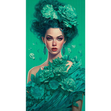 Load image into Gallery viewer, Yishu - Girl - 50*90CM 11CT 3 Stamped Cross Stitch
