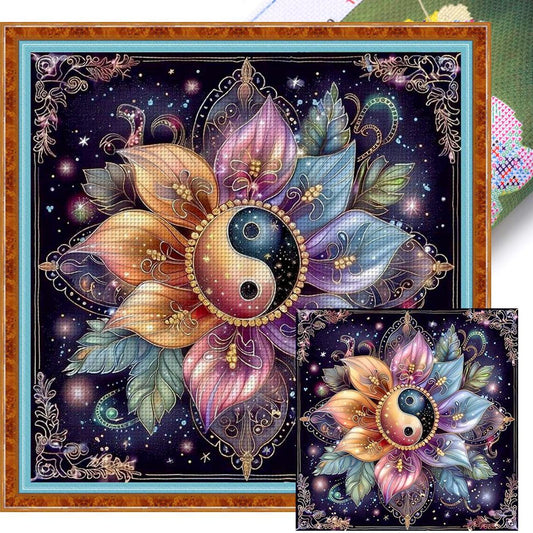 Tai Chi Mandala - Full 11CT Stamped Cross Stitch 50x50CM - Yishu