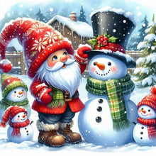 Load image into Gallery viewer, 4PCS Winter Gnomes 40*40CM(Canvas) Full Round Drill Diamond Painting
