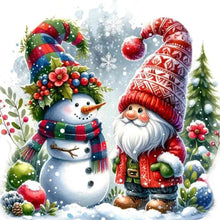Load image into Gallery viewer, 4PCS Winter Gnomes 40*40CM(Canvas) Full Round Drill Diamond Painting
