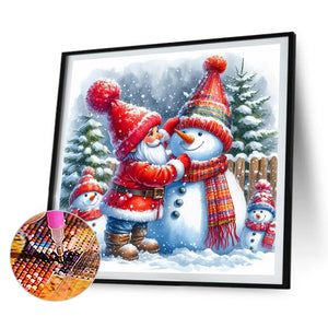 4PCS Winter Gnomes 40*40CM(Canvas) Full Round Drill Diamond Painting