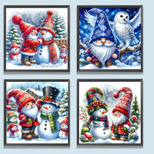 Load image into Gallery viewer, 4PCS Winter Gnomes 40*40CM(Canvas) Full Round Drill Diamond Painting
