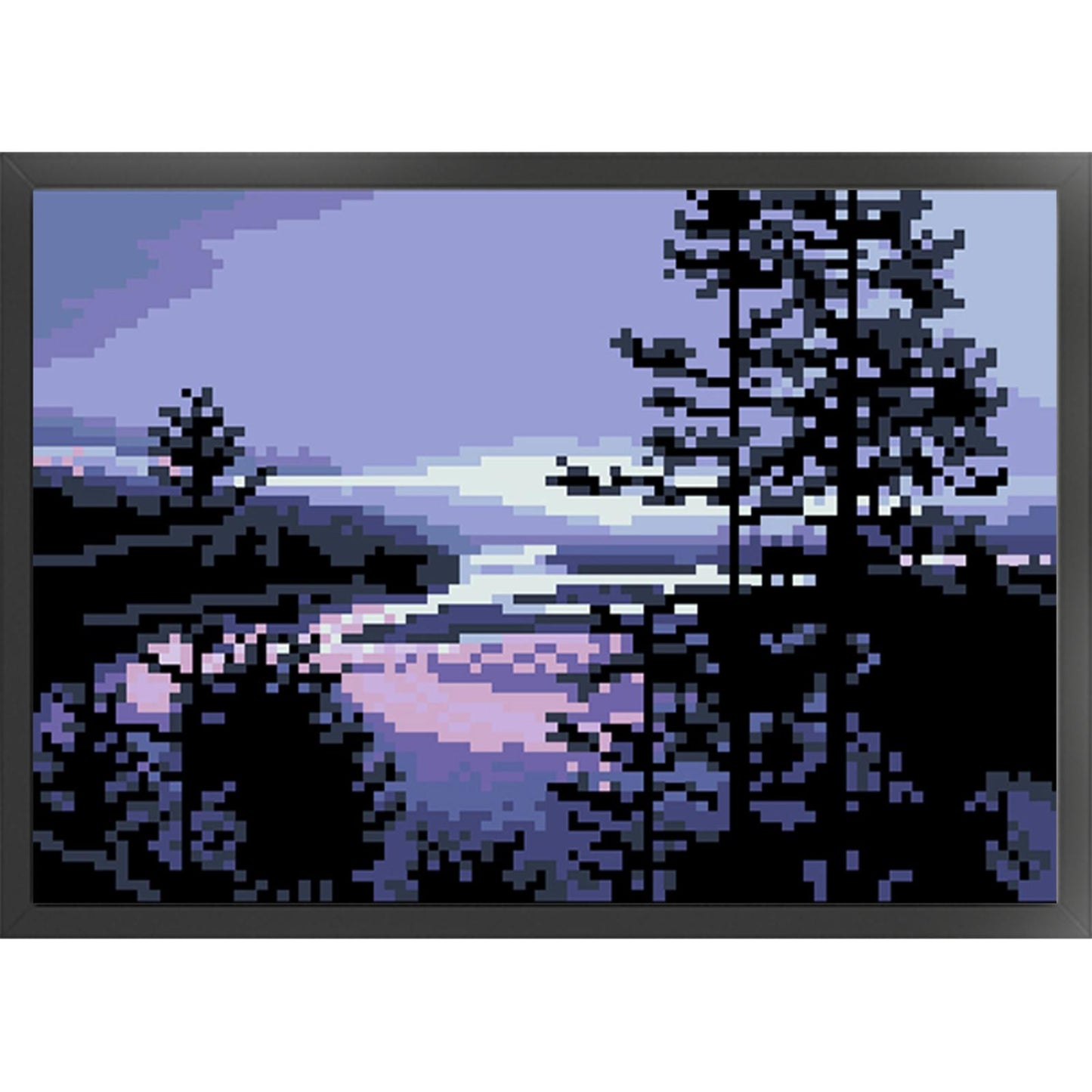 Blue Tone Style - Full  9CT Stamped Cross Stitch - Bead Embroidery 29x22CM/11.42x8.66in