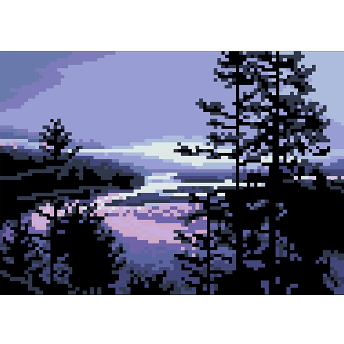 Blue Tone Style - Full  9CT Stamped Cross Stitch - Bead Embroidery 29x22CM/11.42x8.66in