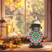 Load image into Gallery viewer, DIY Mandala Diamond Painting Candlestick Holder Kit for Home Decor Gift
